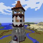 Minecraft　浮遊時計塔を作る！？