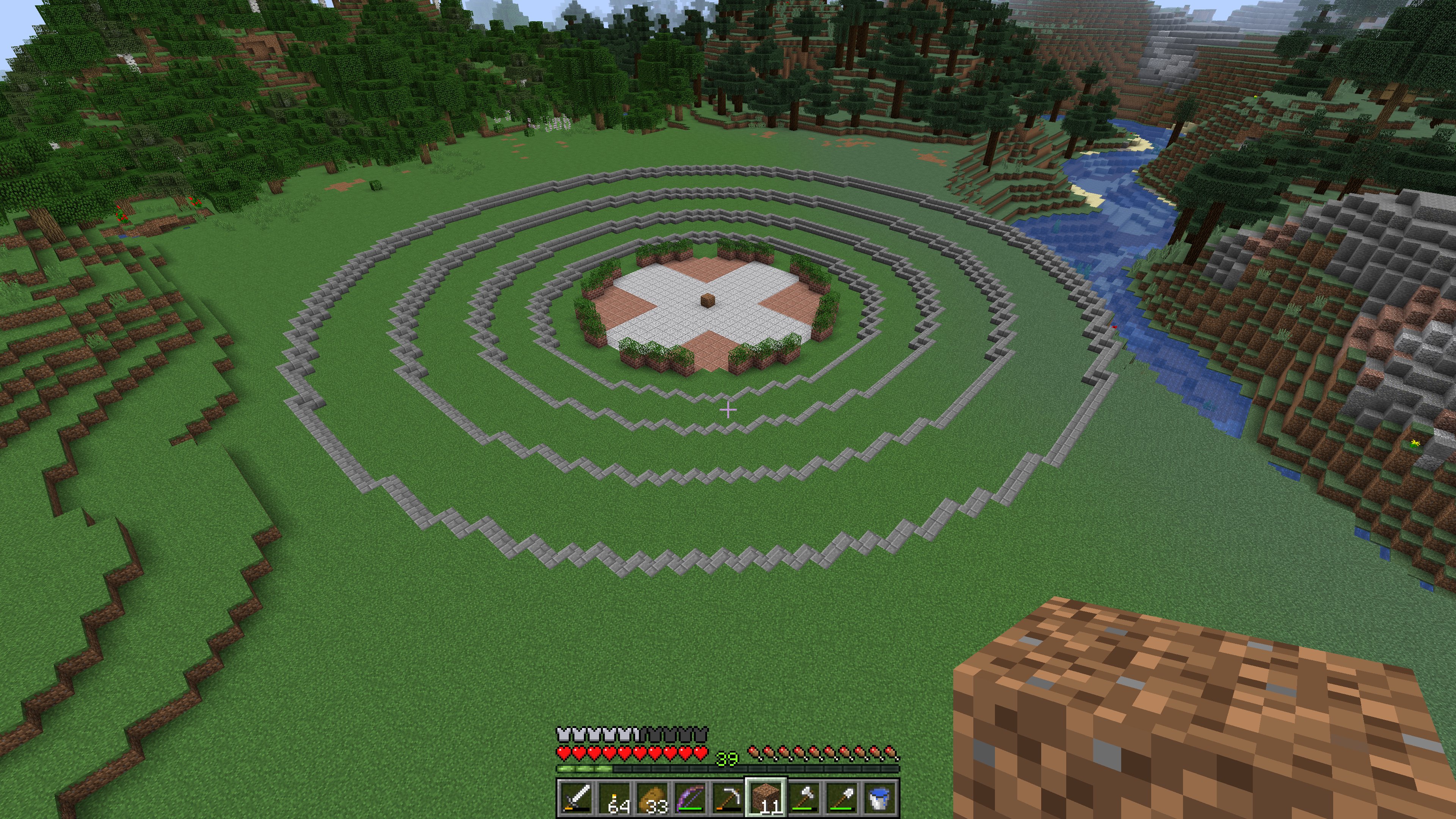 Minecraft 円を使ったおしゃれな中央公園を作る Part1 Hiro流ゲームライフ